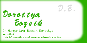 dorottya bozsik business card